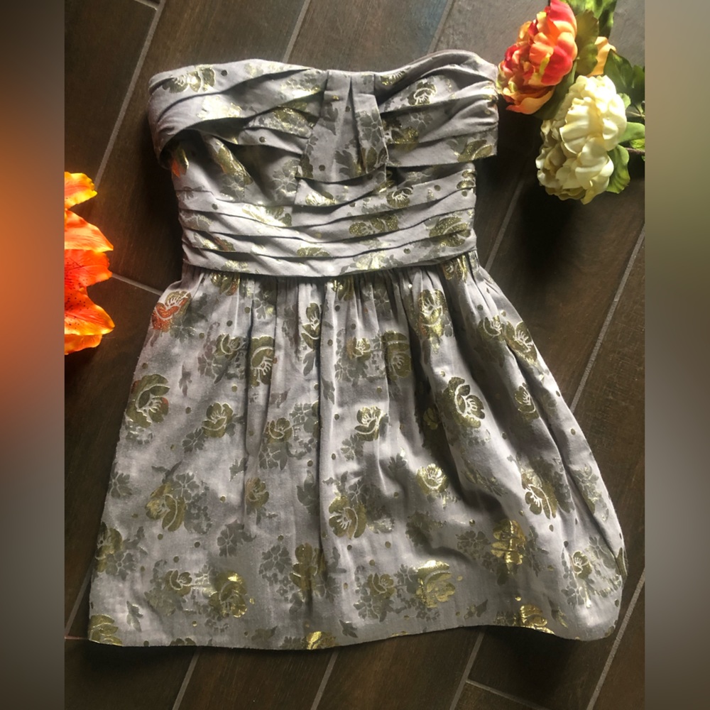 Juicy couture grey and gold metallic y2k mini dress - Picture 4 of 15